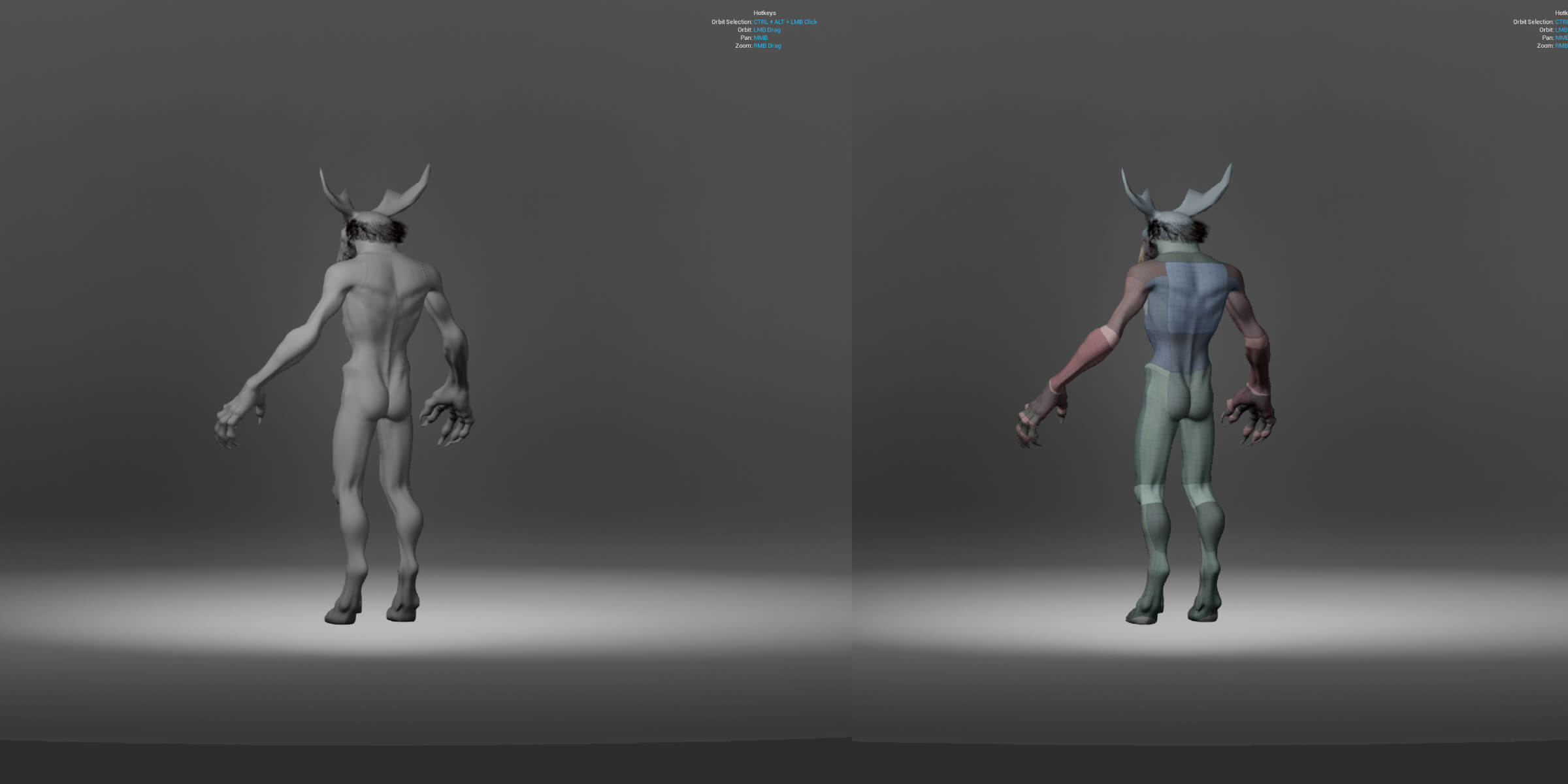 Wendigo Monster Character 3D Model