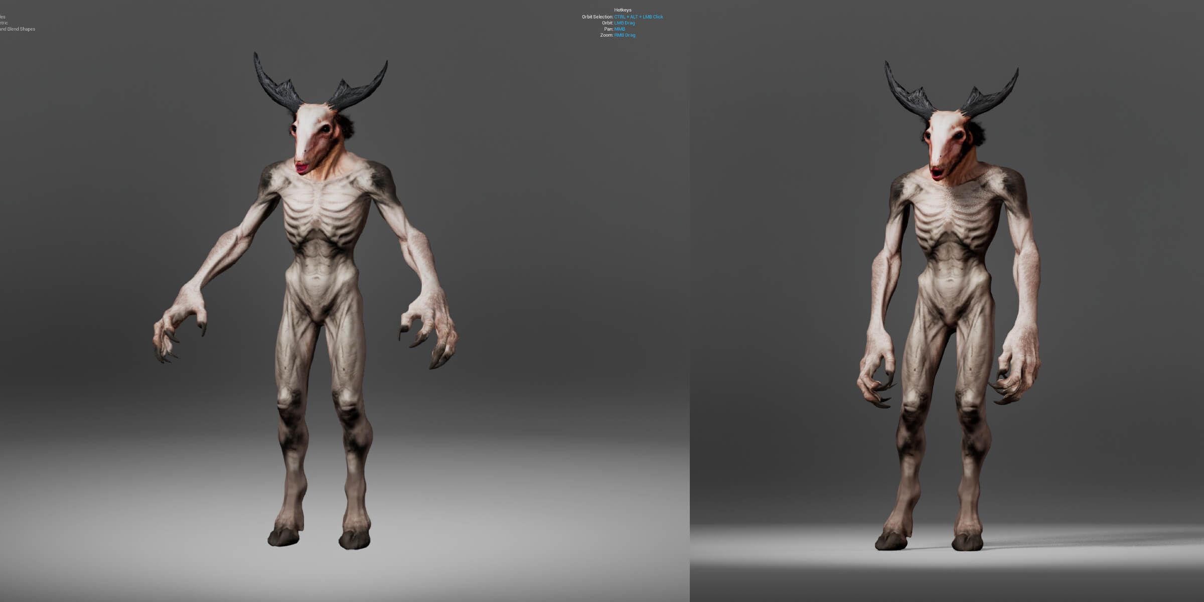 Wendigo Monster Character 3D Model