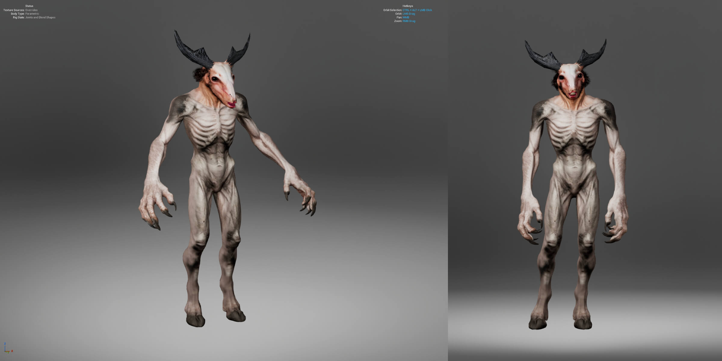 Wendigo Monster Character 3D Model