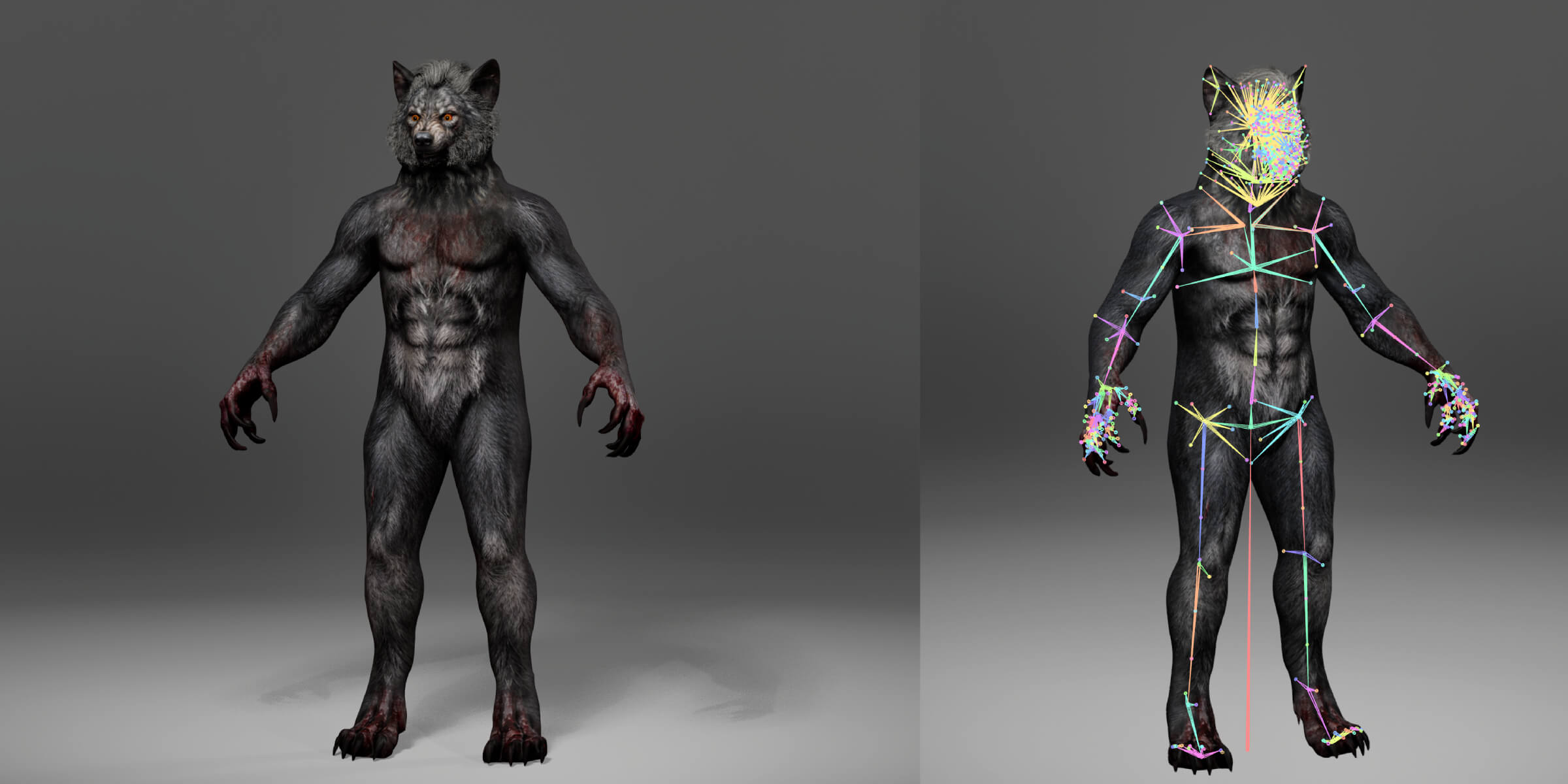 Werewolf Metahuman Character 3D Model