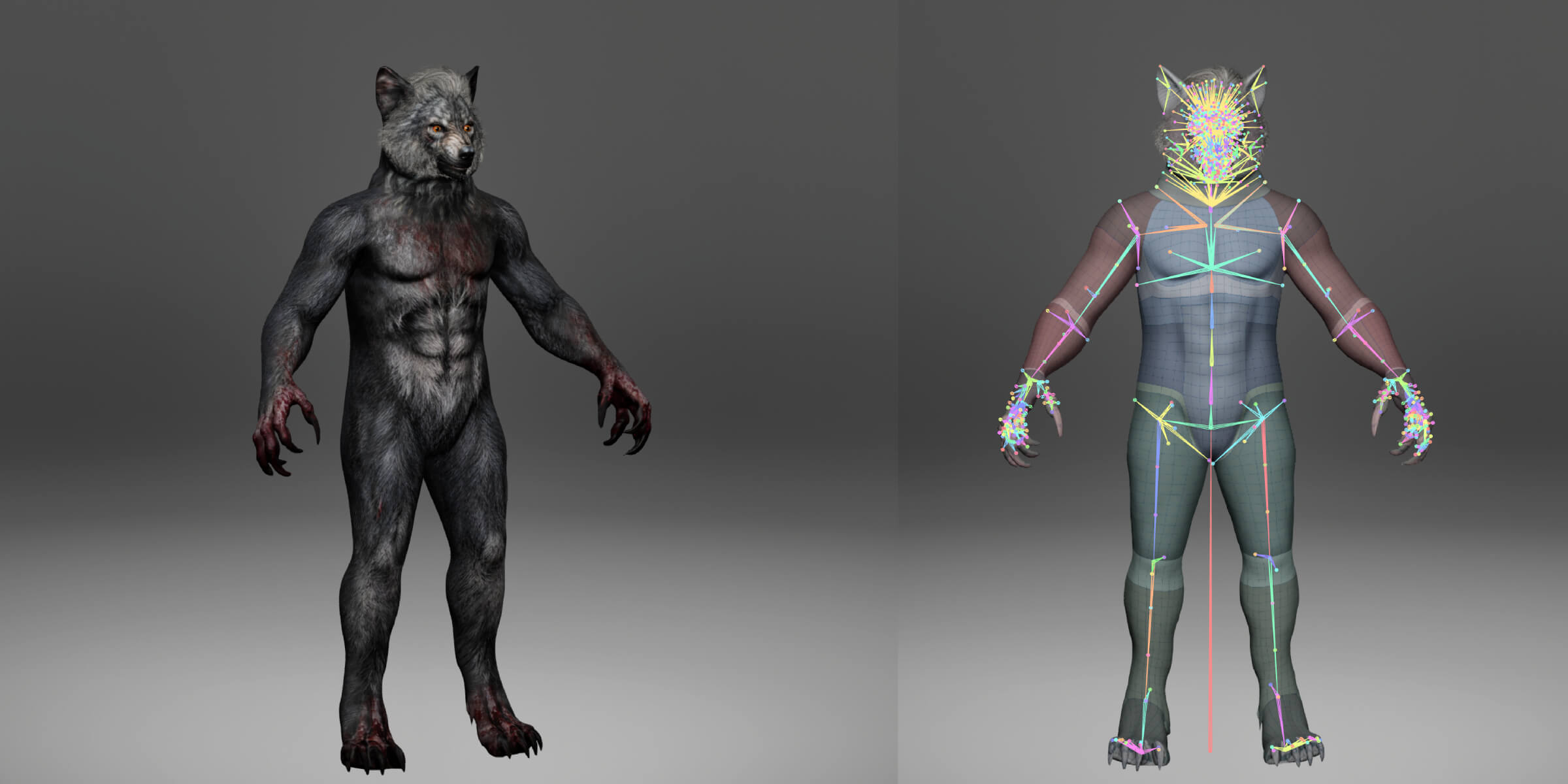 Werewolf Metahuman Character 3D Model