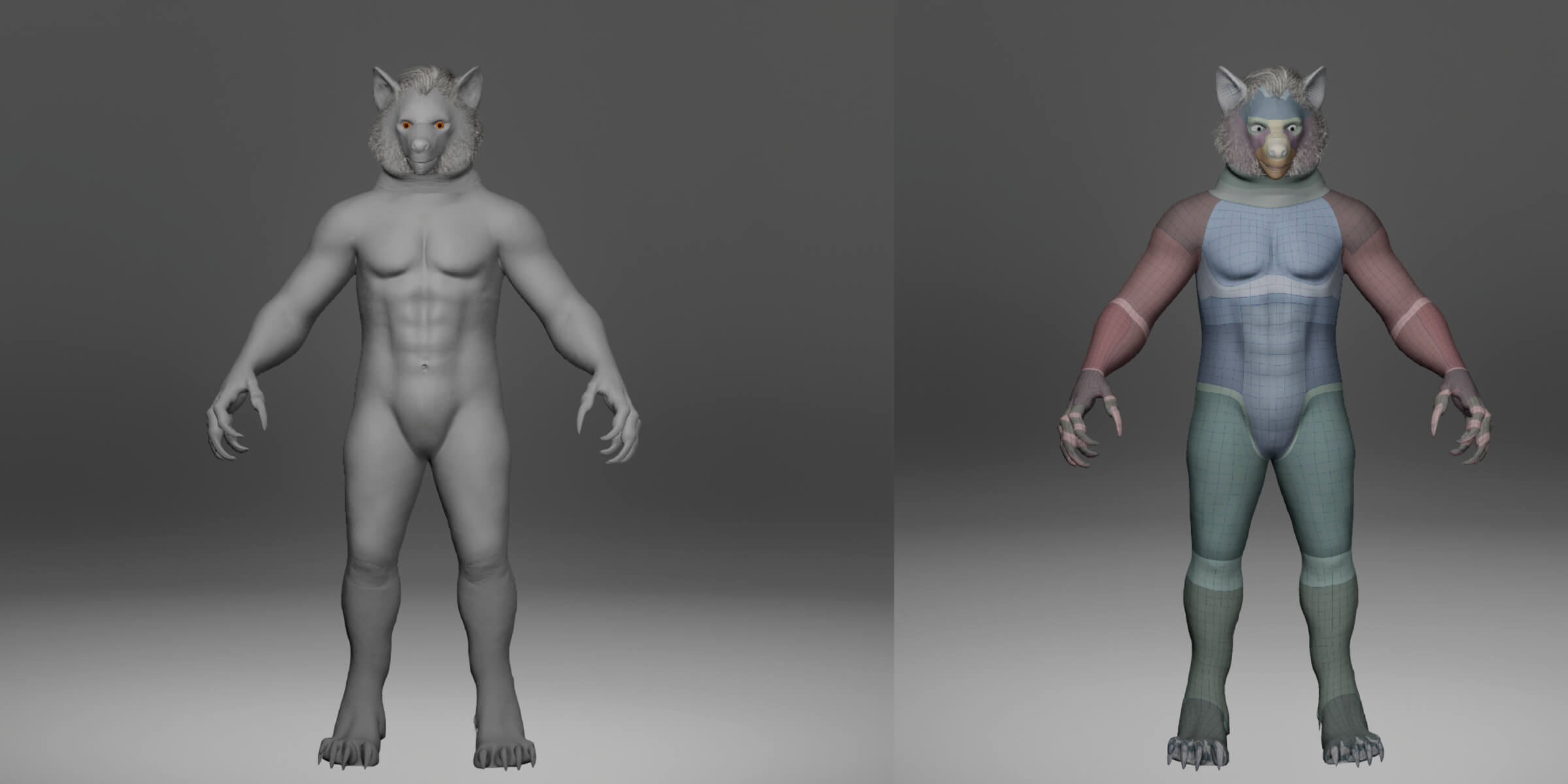 Werewolf Metahuman Character 3D Model