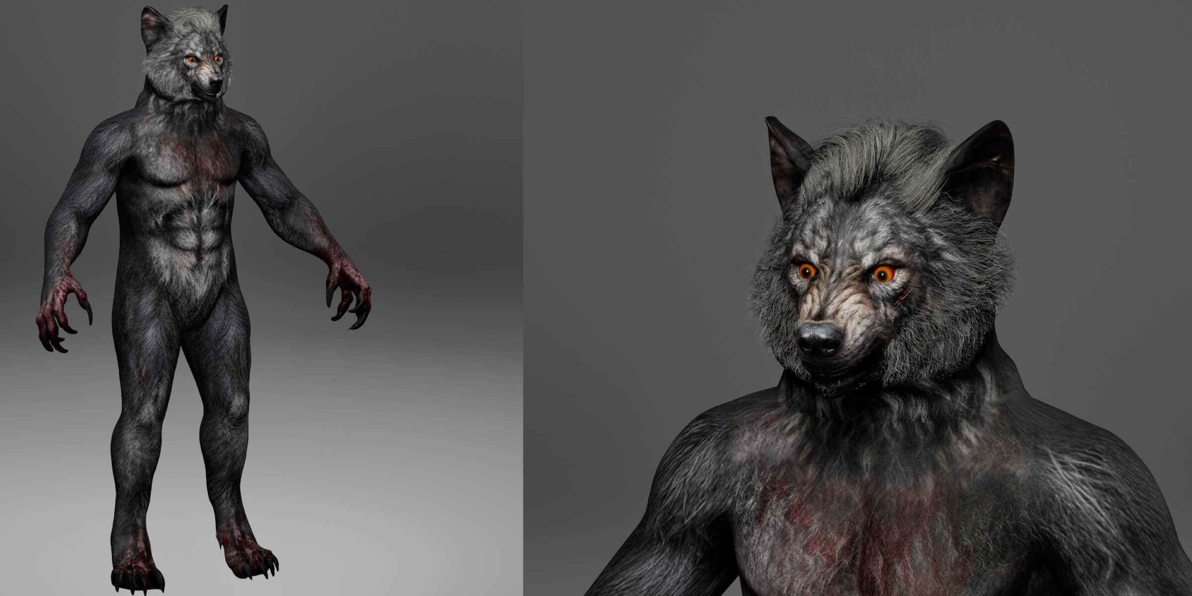 Werewolf Metahuman Character 3D Model