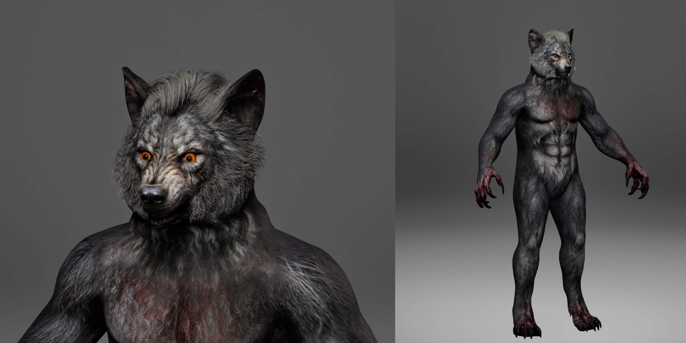Werewolf Metahuman Character 3D Model