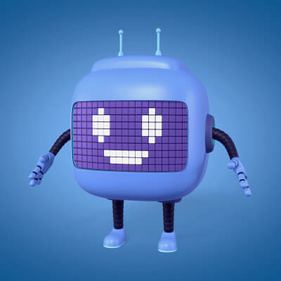 Cartoon Cute Robot - Rigged