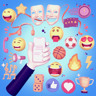 Cartoon Icon Pack - Emoji Smiley Music Hand Smartphone Game