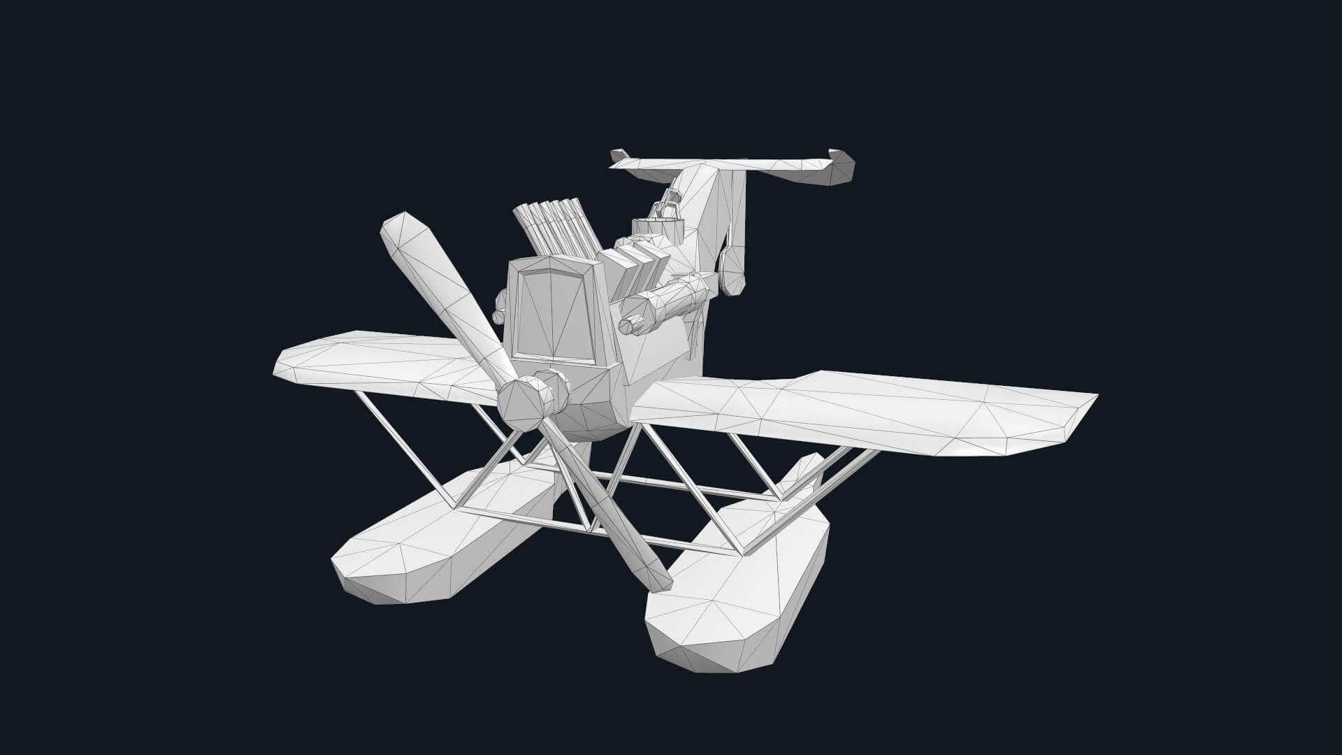 Airplane Aircraft Bomber Seaplane Fighter Jet 3D Model