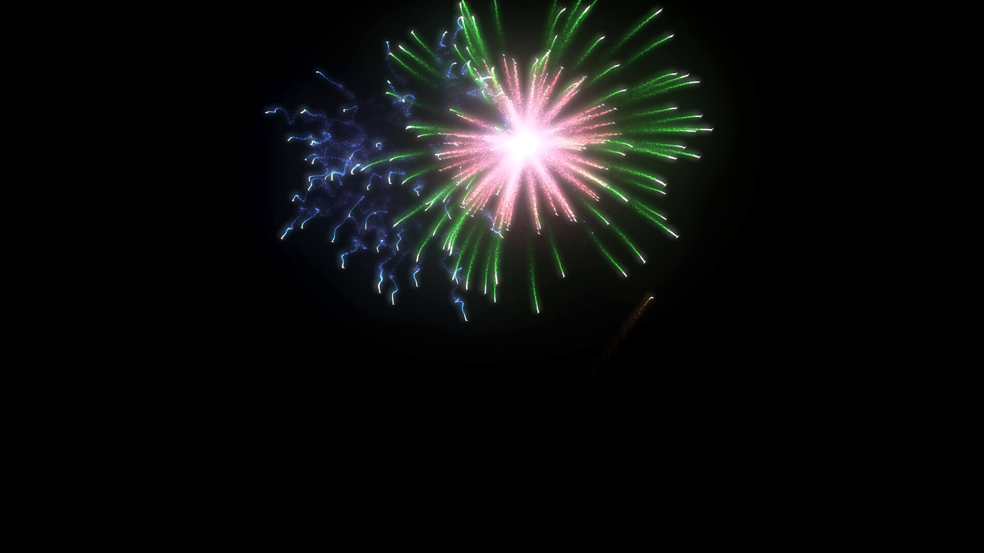 Animated Fireworks Particles 3D Model