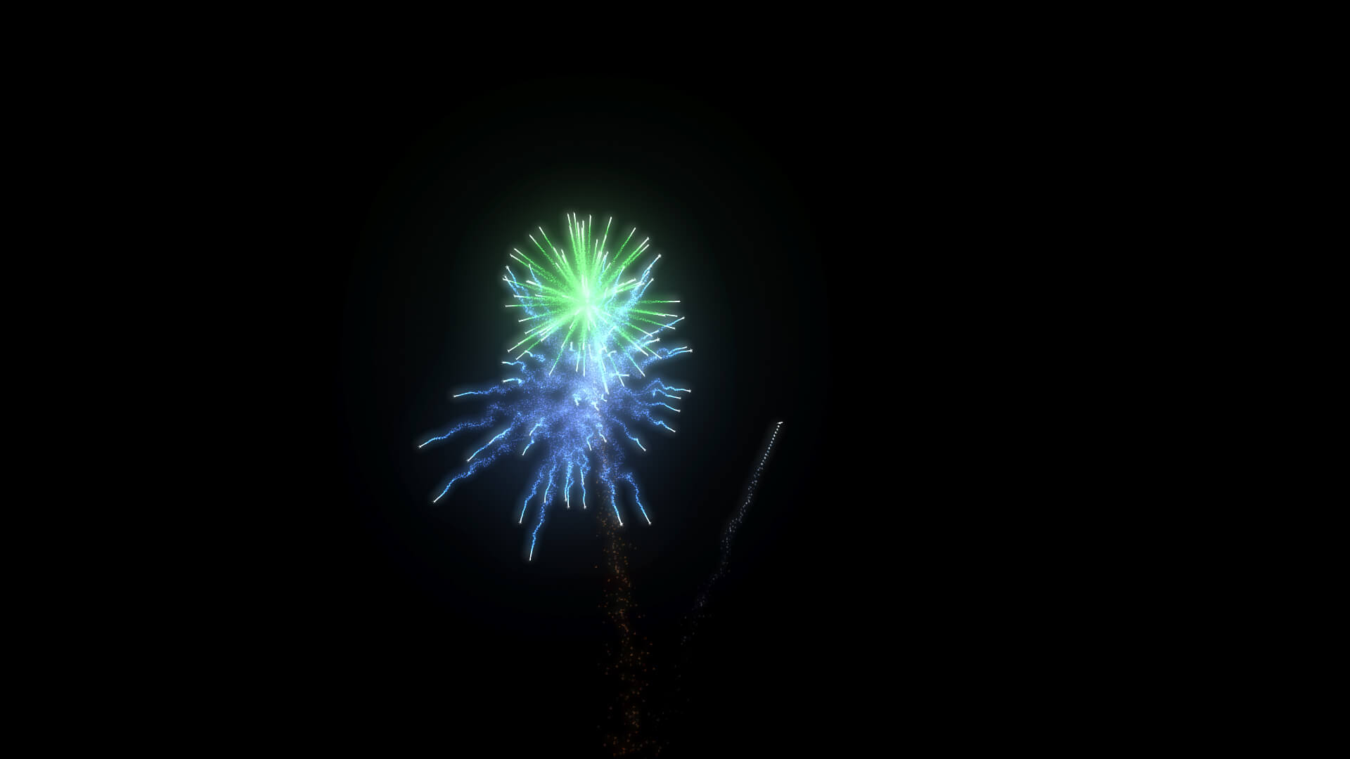 Animated Fireworks Particles 3D Model