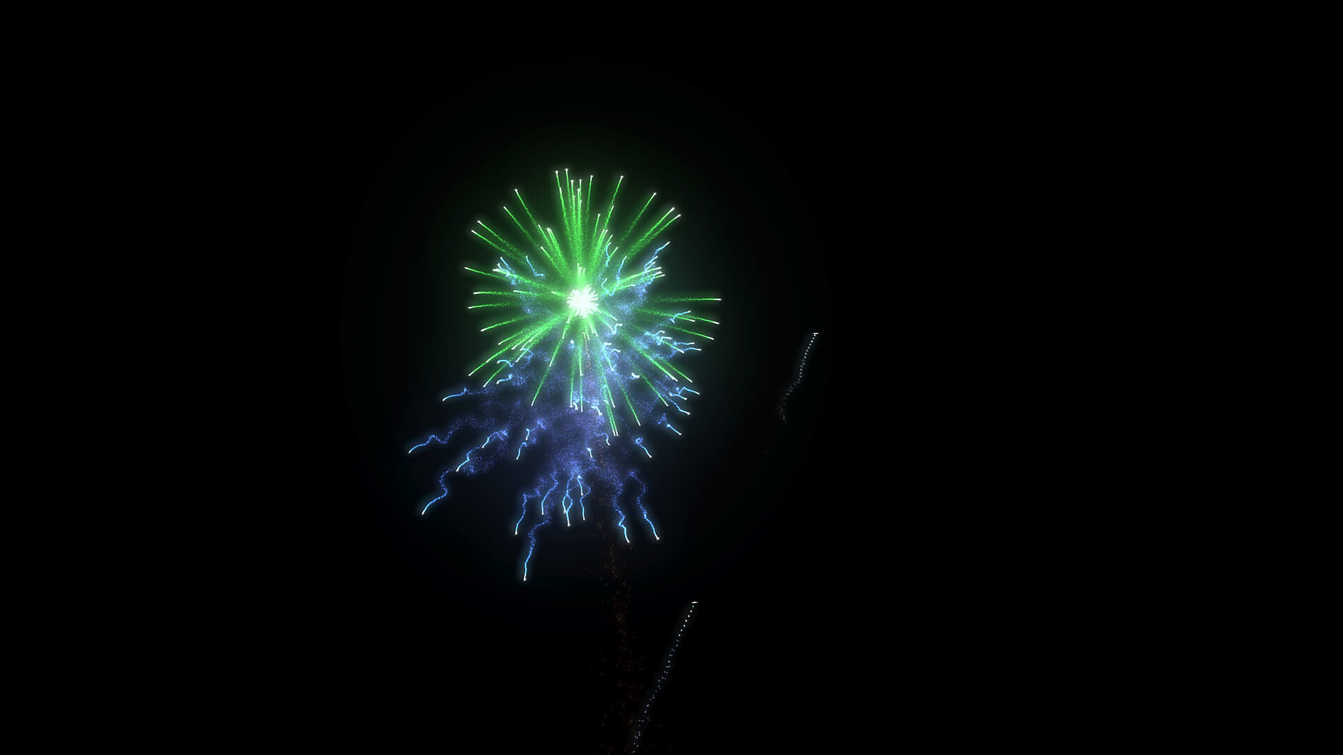 Animated Fireworks Particles 3D Model