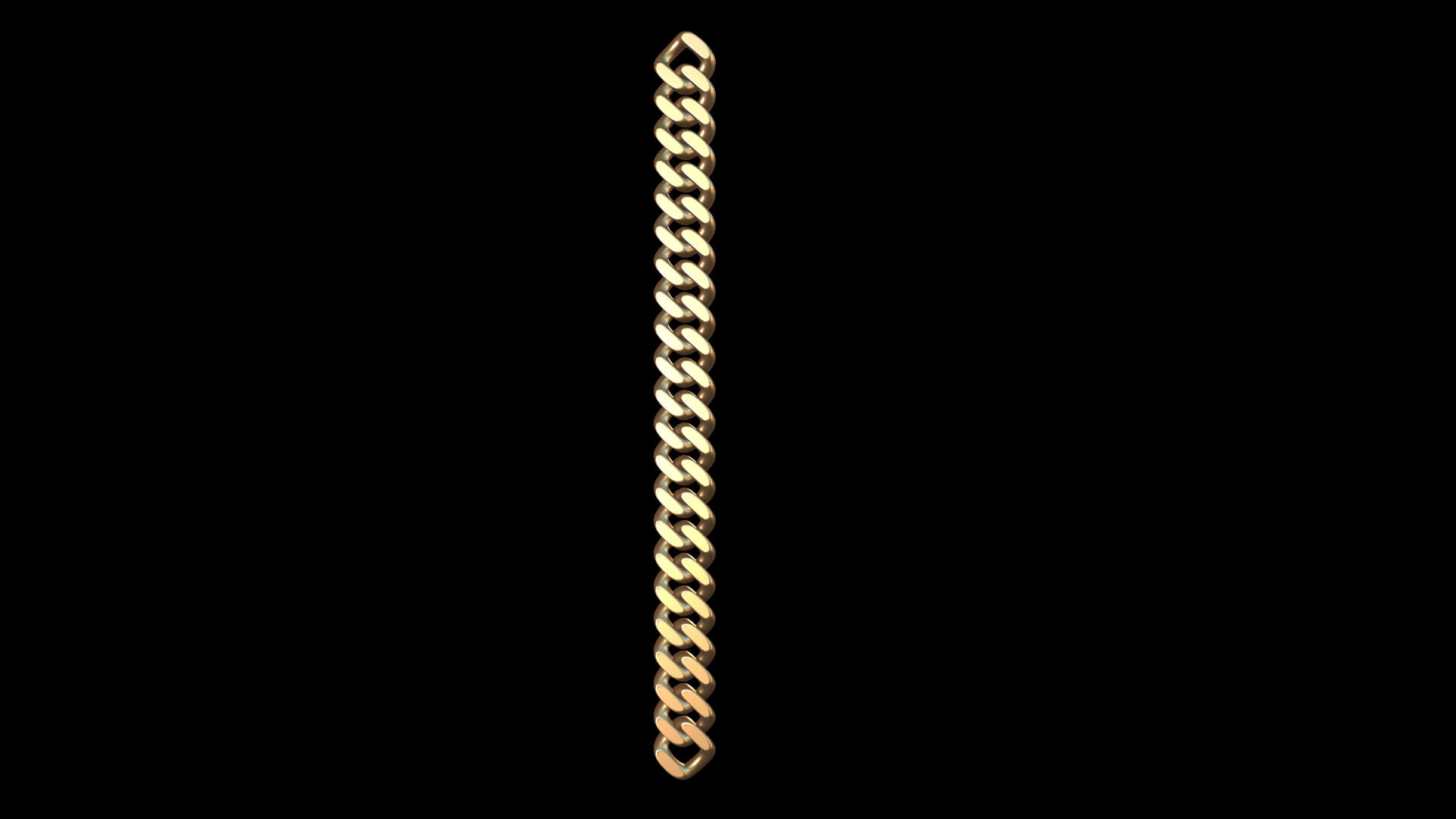 Gold Chain Necklace Metal Chain Roller Chain 3D Model