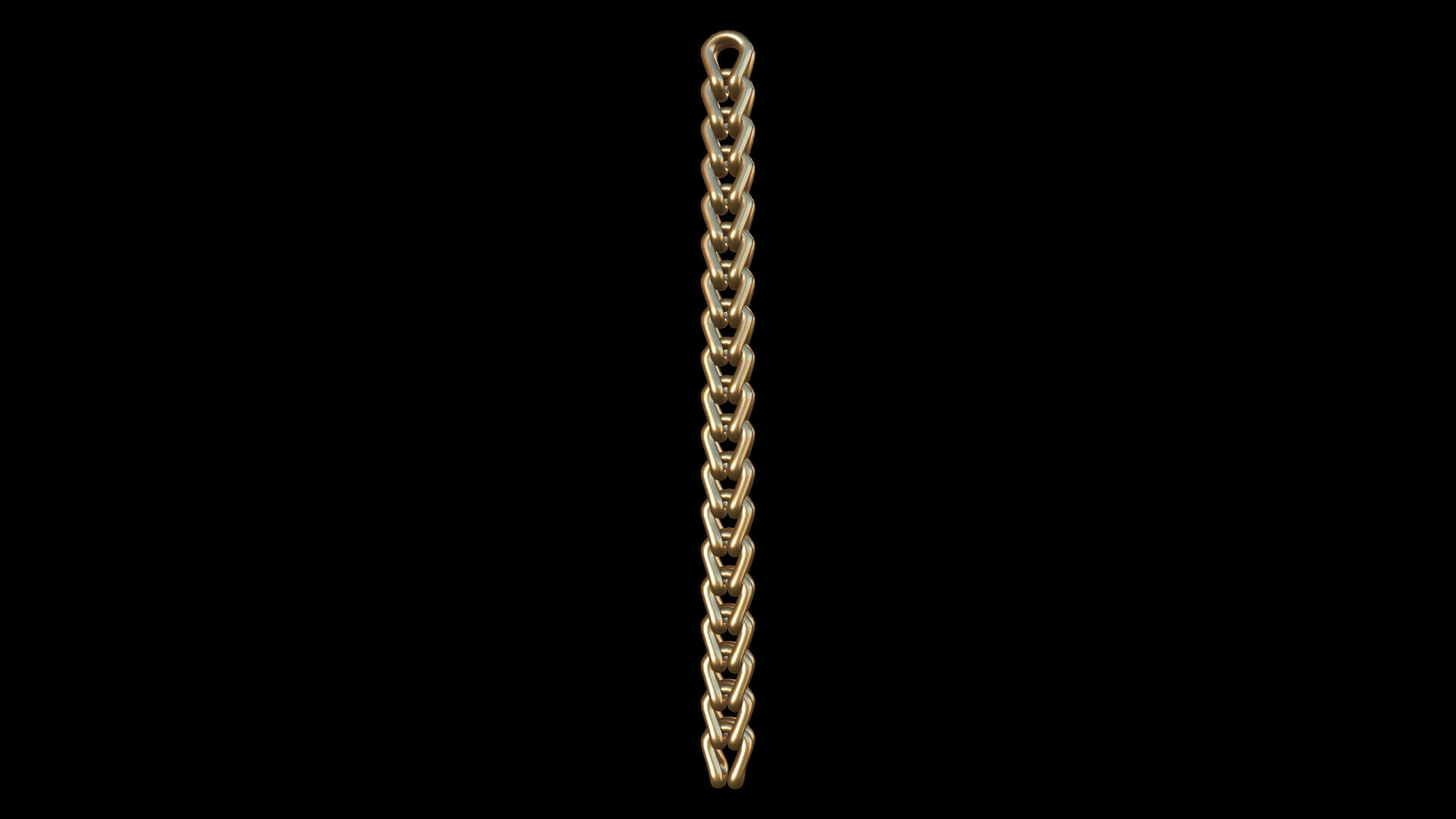 Gold Chain Necklace Metal Chain Roller Chain 3D Model