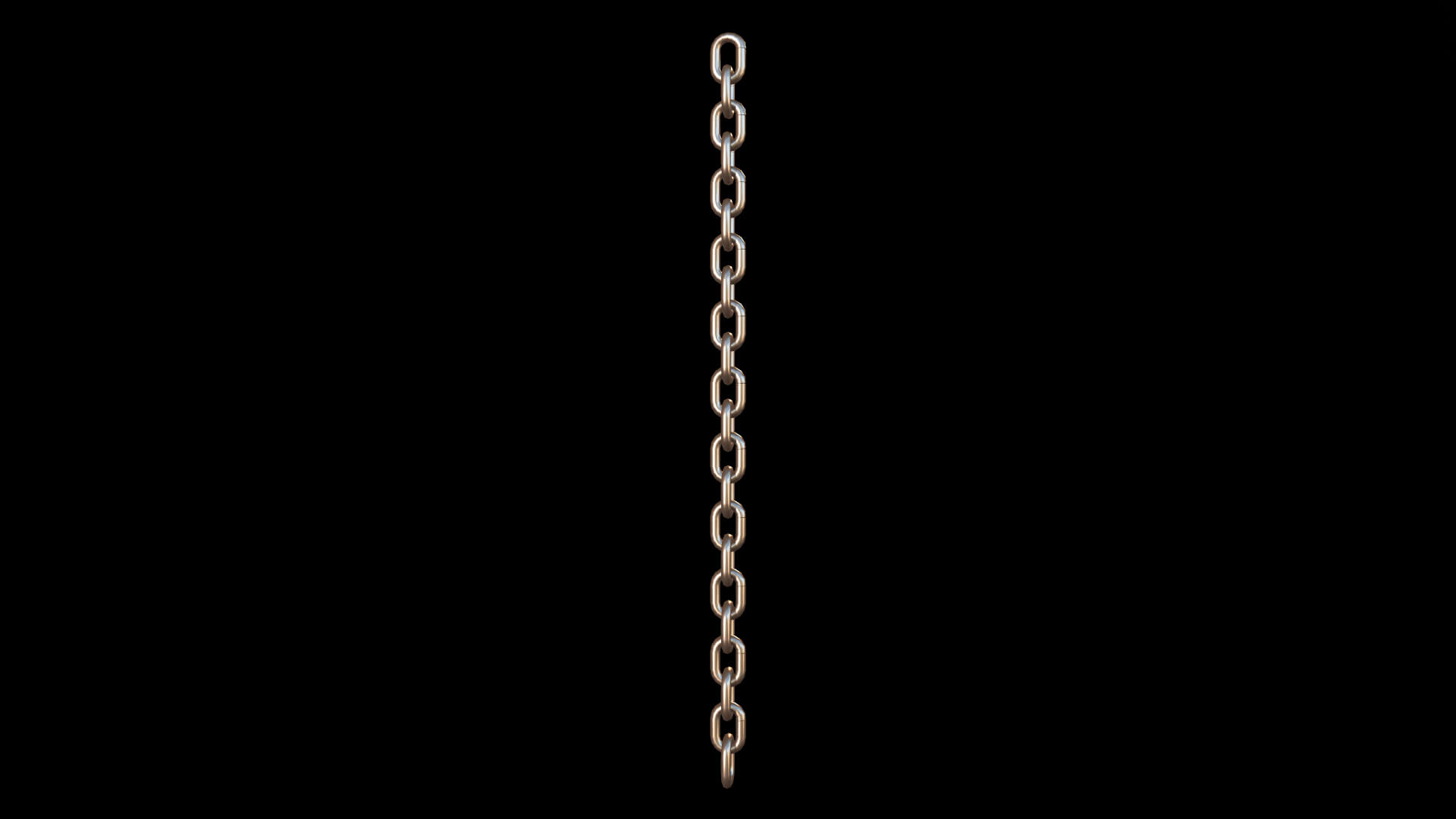 Gold Chain Necklace Metal Chain Roller Chain 3D Model