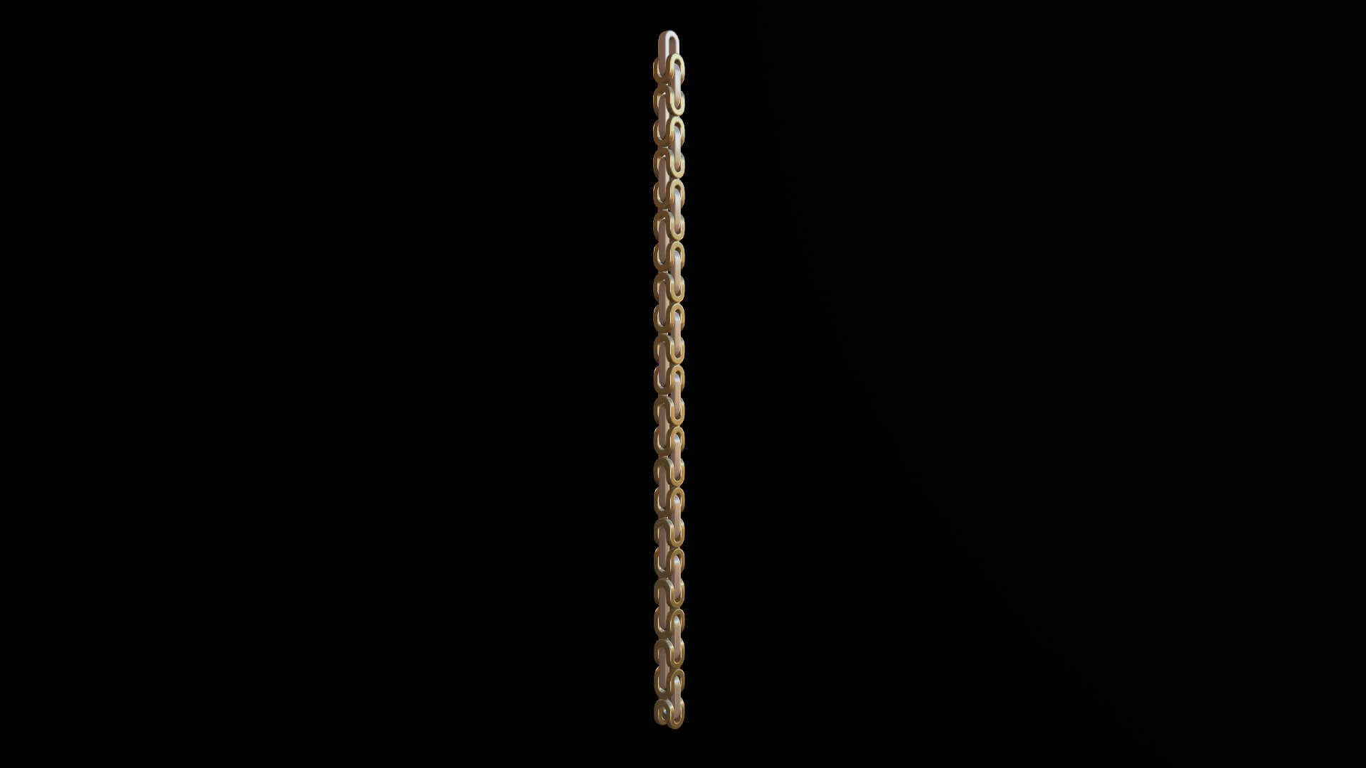 Gold Chain Necklace Metal Chain Roller Chain 3D Model