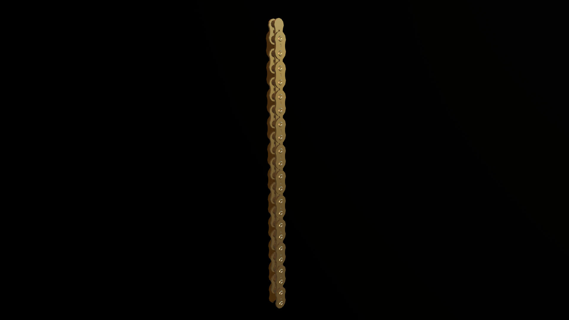 Gold Chain Necklace Metal Chain Roller Chain 3D Model