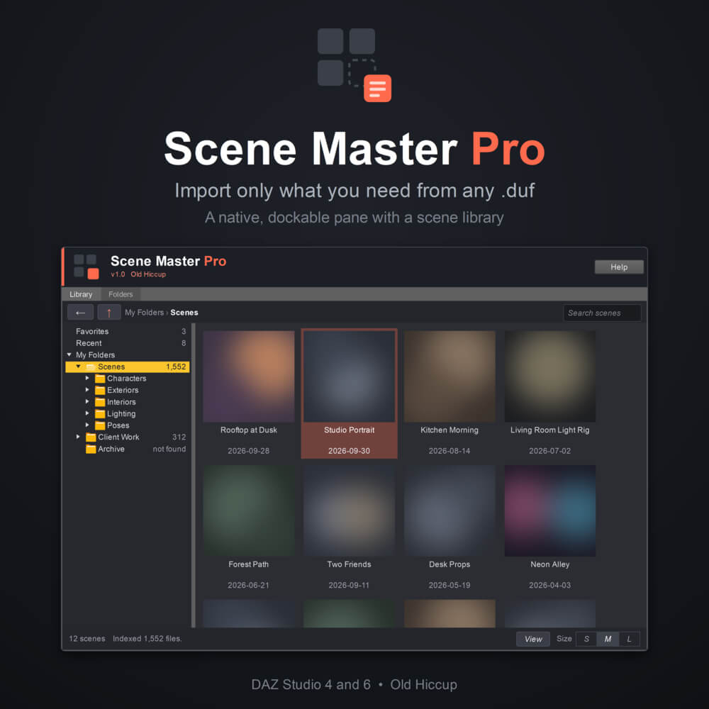 Scene Master Pro - Import Only What You Need Daz Content