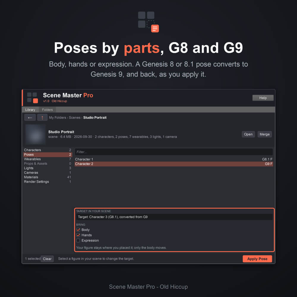 Scene Master Pro - Import Only What You Need Daz Content