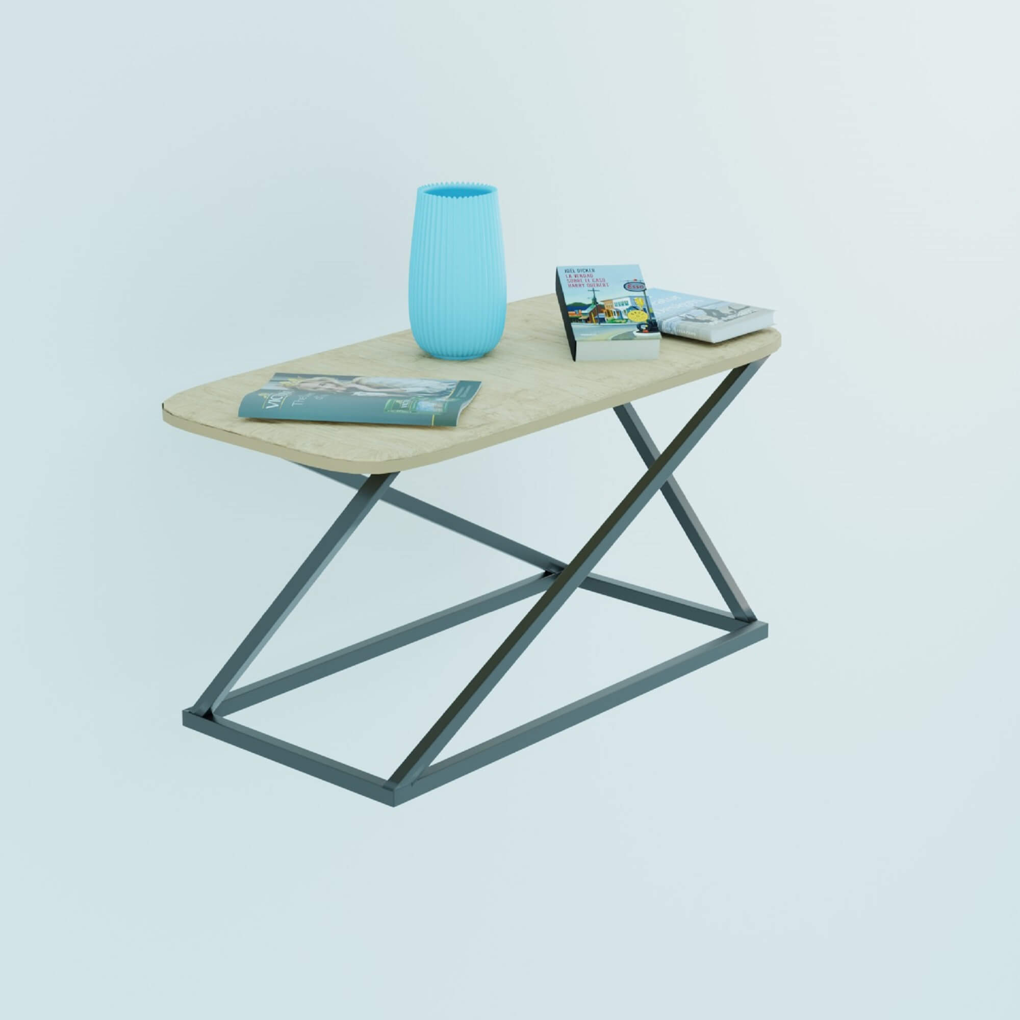 Coffee Table Wooden Broken Geometry 3D Model