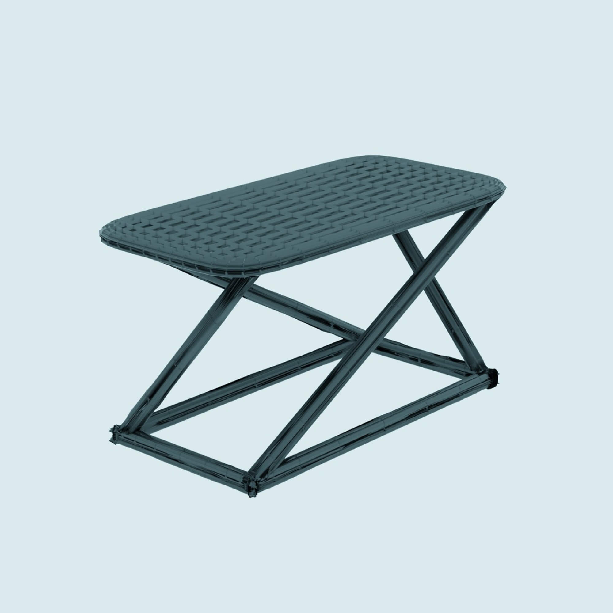 Coffee Table Wooden Broken Geometry 3D Model