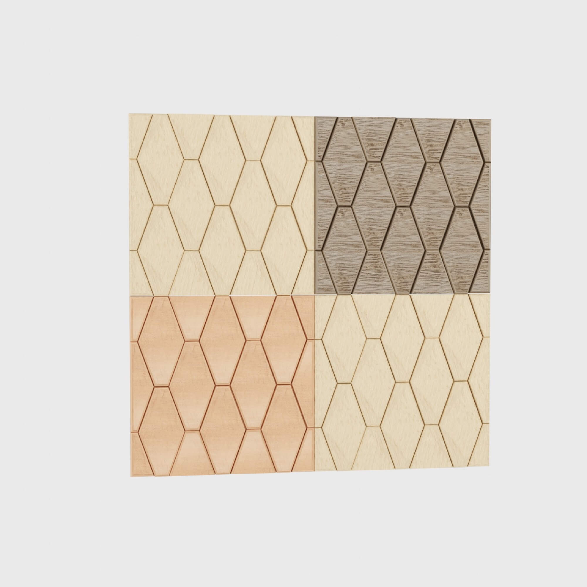Decoration Wall Panel Large Rhombuses 3D Model