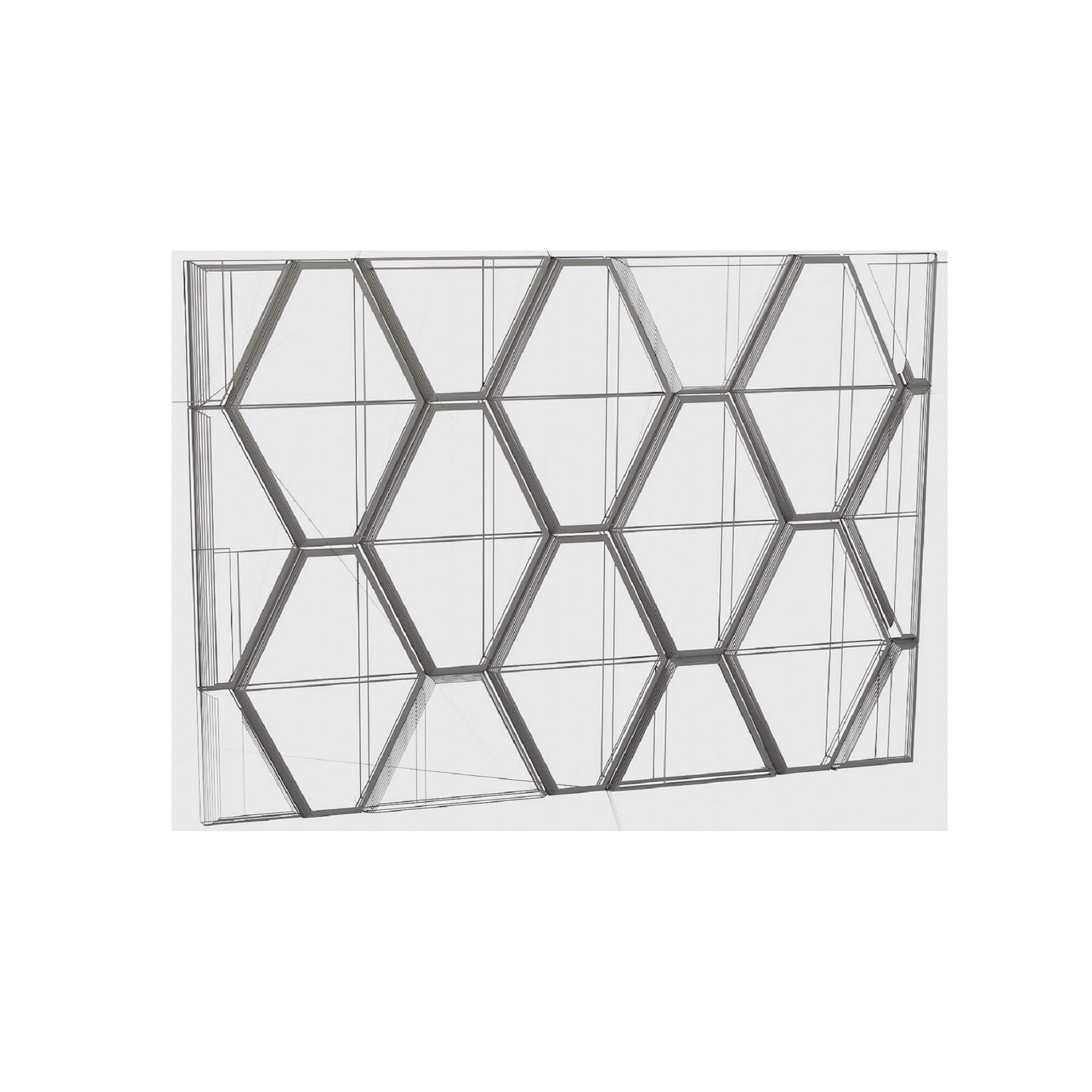 Decoration Wall Panel Large Rhombuses 3D Model