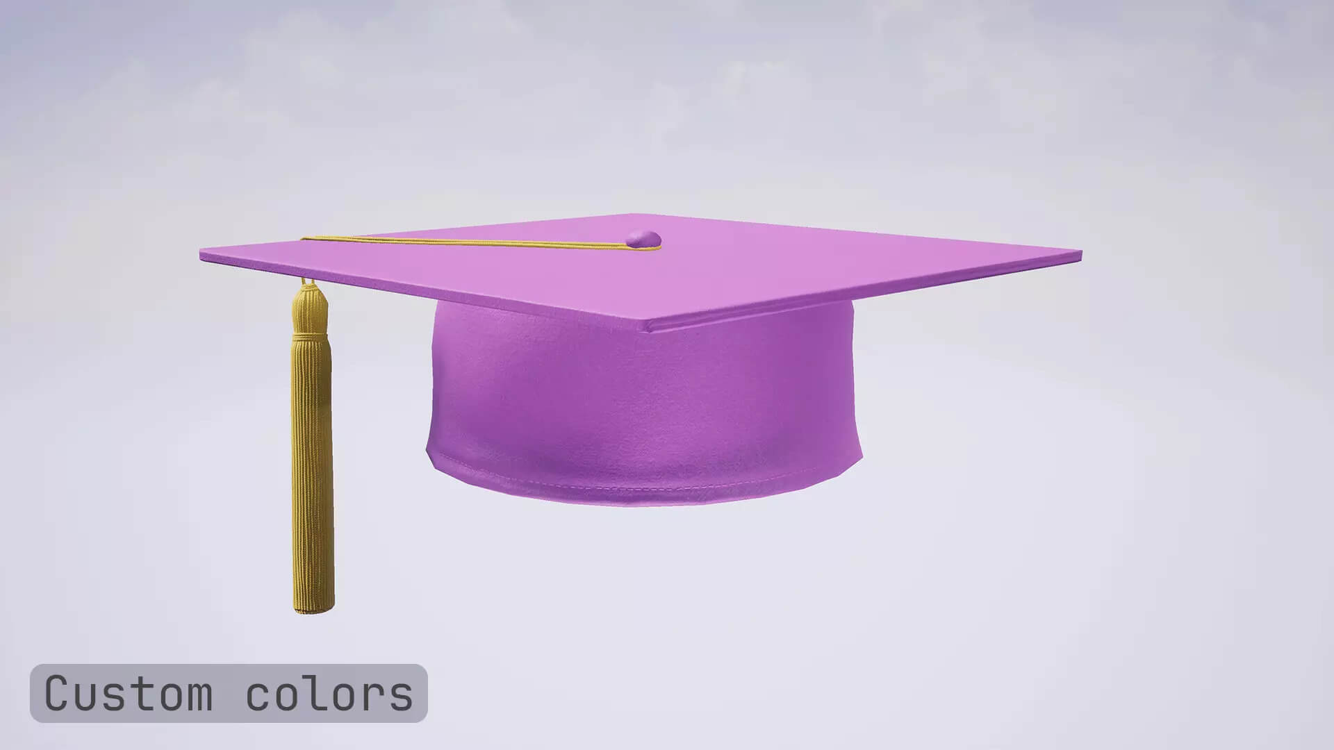 Academic Graduation Hat Mortarboard Low Poly PBR 3D Model 3D Model