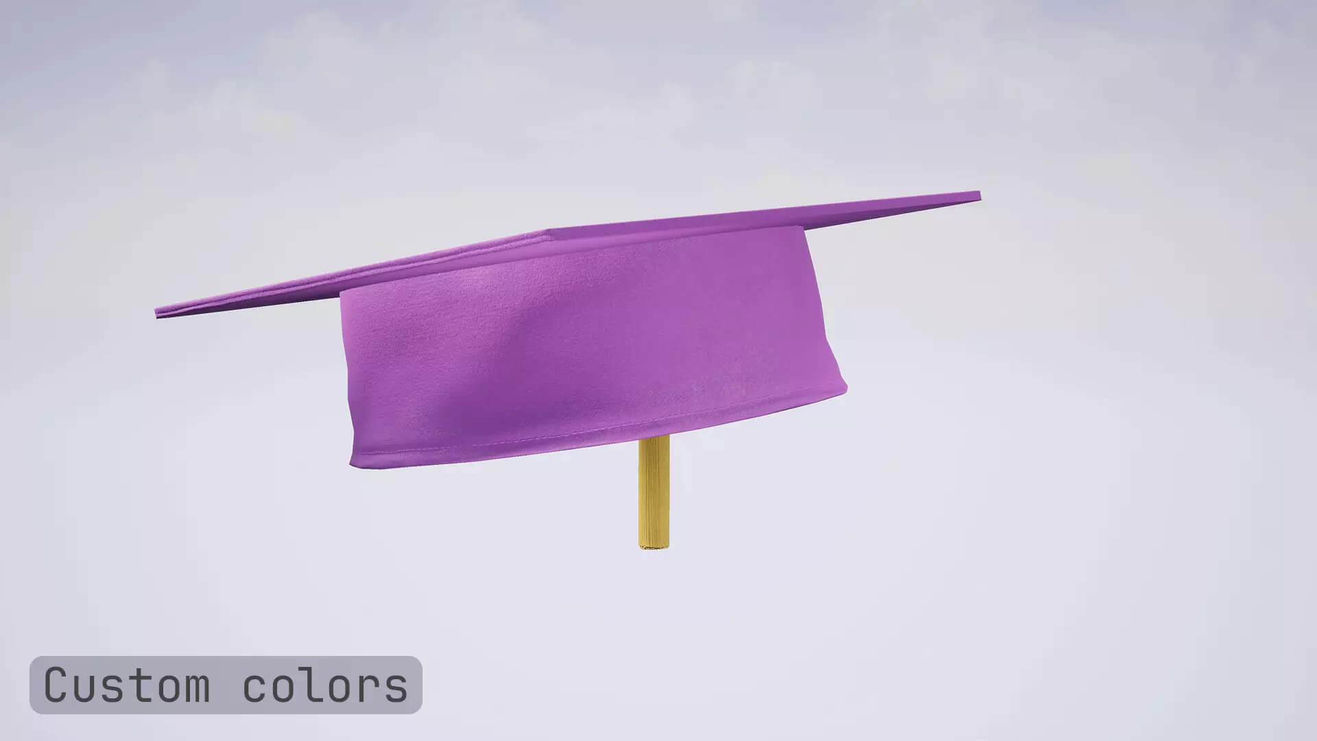 Academic Graduation Hat Mortarboard Low Poly PBR 3D Model 3D Model