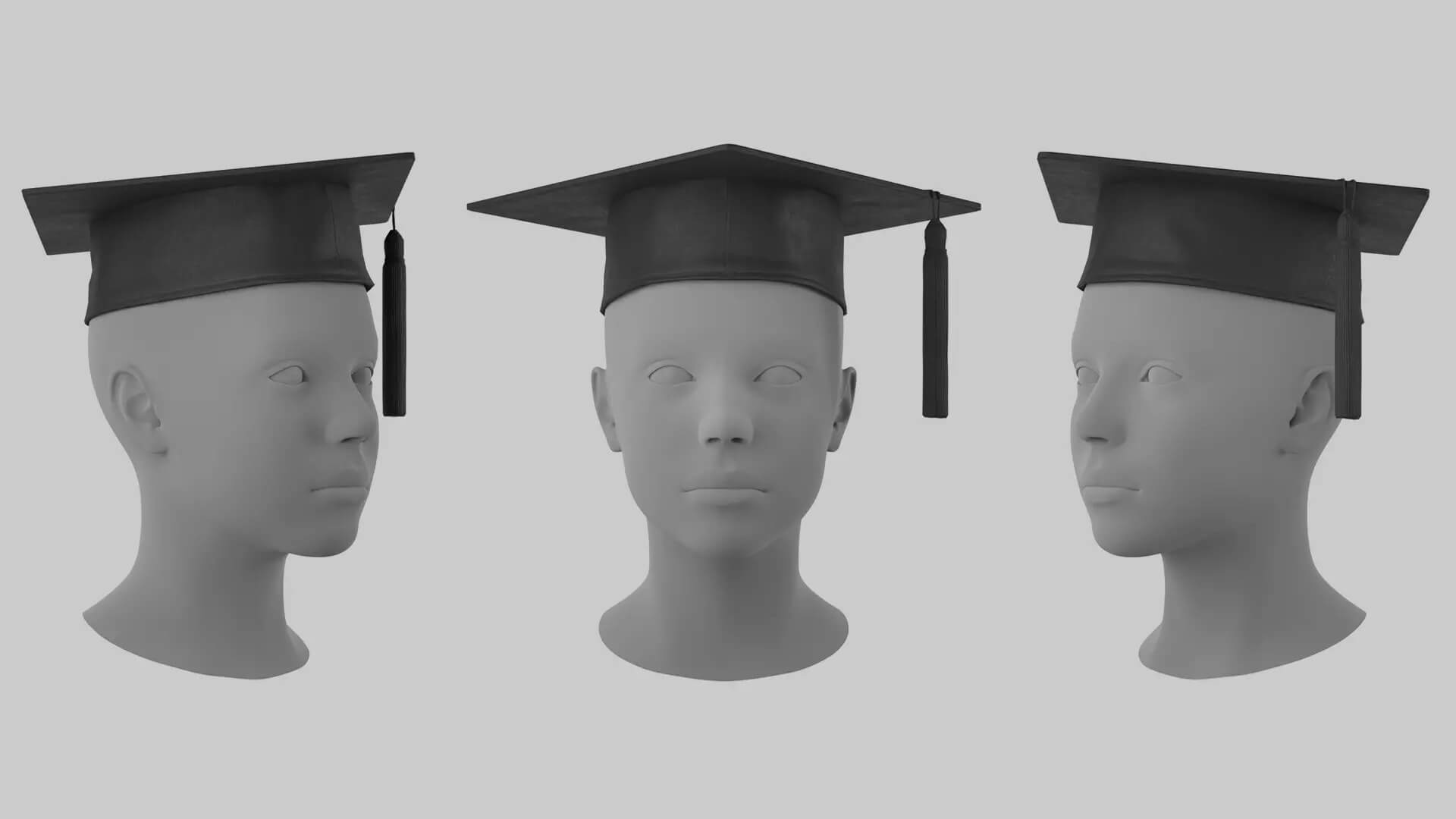 Academic Graduation Hat Mortarboard Low Poly PBR 3D Model 3D Model
