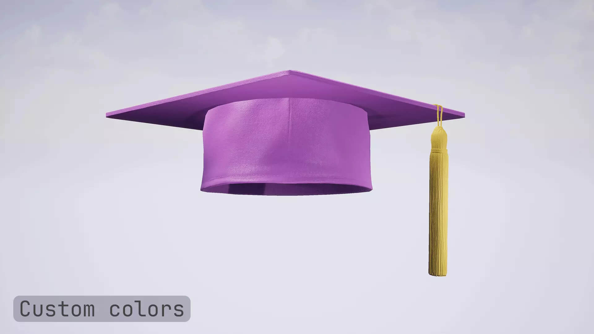 Academic Graduation Hat Mortarboard Low Poly PBR 3D Model 3D Model