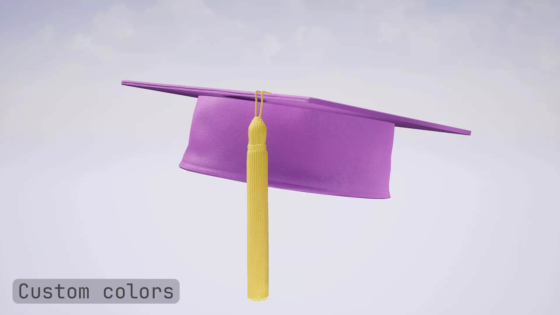 Academic Graduation Hat Mortarboard Low Poly PBR 3D Model 3D Model