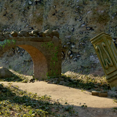 Ancient Temple Ruins Asset Pack 3D Model