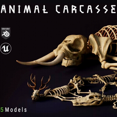 Animal Carcasses Pack Vol. 1 — Game-Ready 3D Models