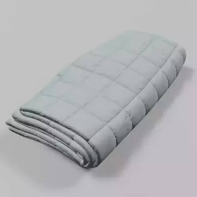 Blanket Folded 3 Times (PBR Low-Poly 3D Model)