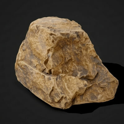 Cliff Rock Low-Poly PBR 3D Model