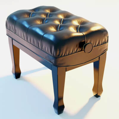 Concert Piano Stool - PBR 3D Model