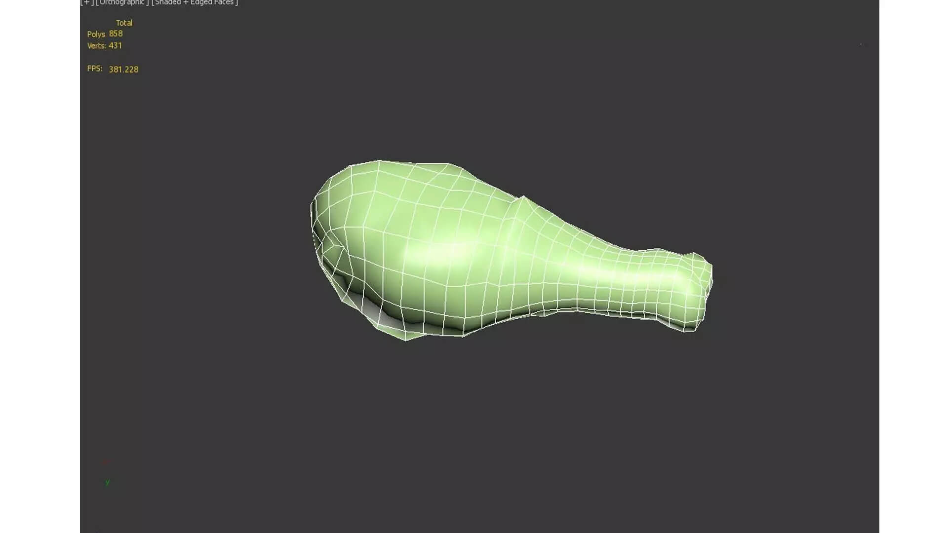 Cooked Chicken Leg - Roasted Drumstick PBR Low-Poly 3D Model 3D Model