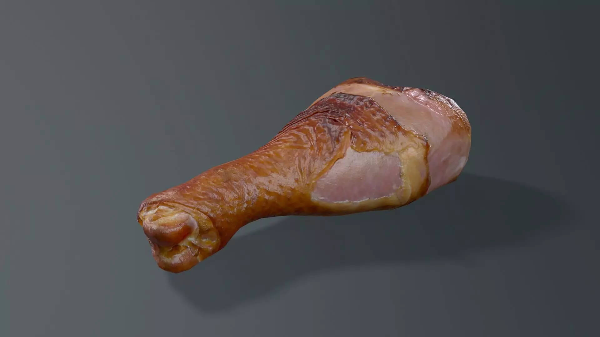 Cooked Chicken Leg - Roasted Drumstick PBR Low-Poly 3D Model 3D Model