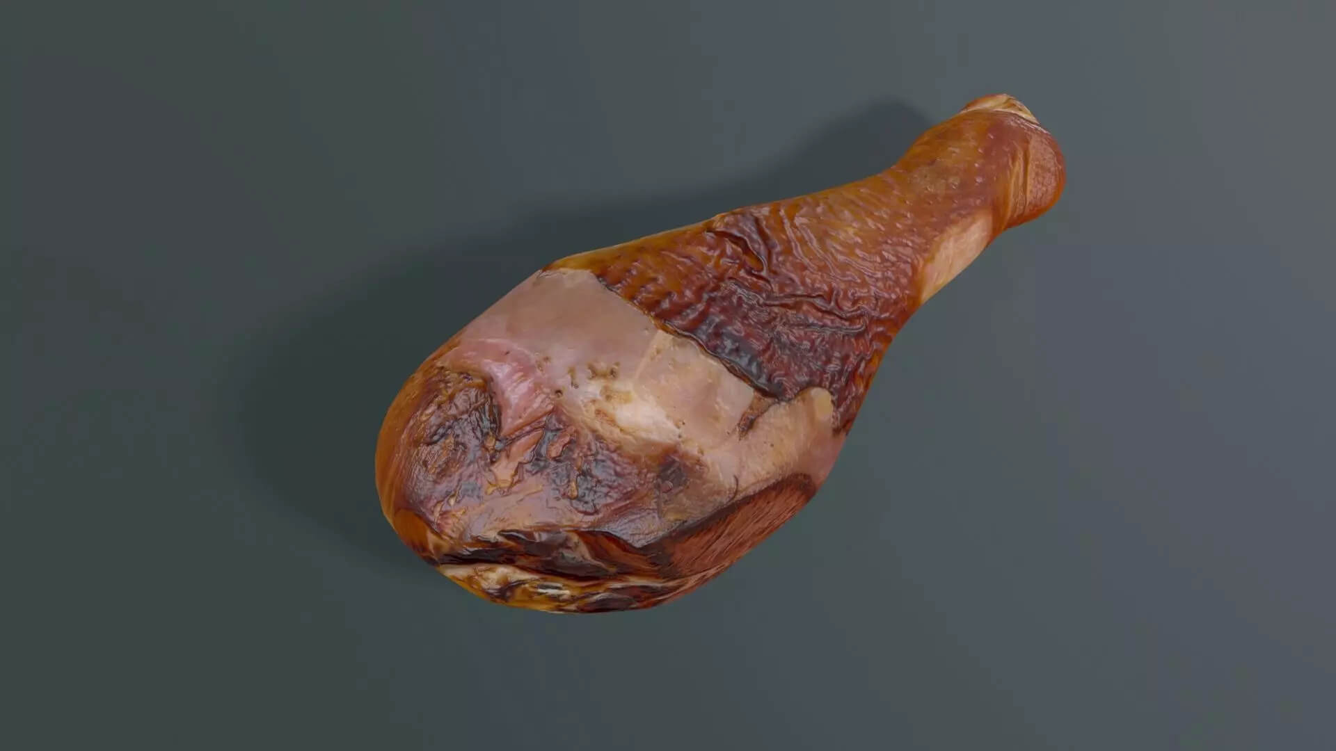 Cooked Chicken Leg - Roasted Drumstick PBR Low-Poly 3D Model 3D Model