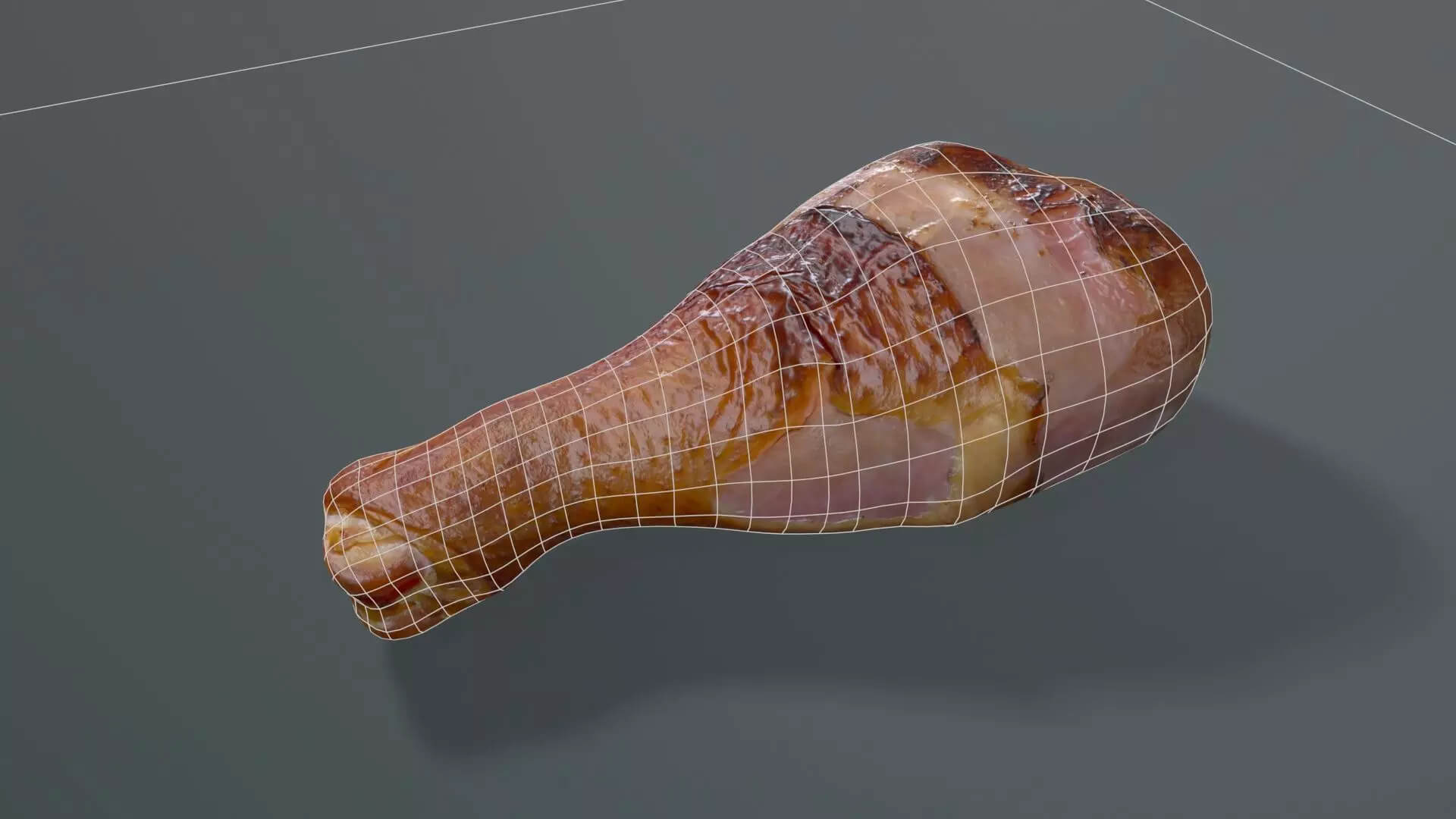 Cooked Chicken Leg - Roasted Drumstick PBR Low-Poly 3D Model 3D Model