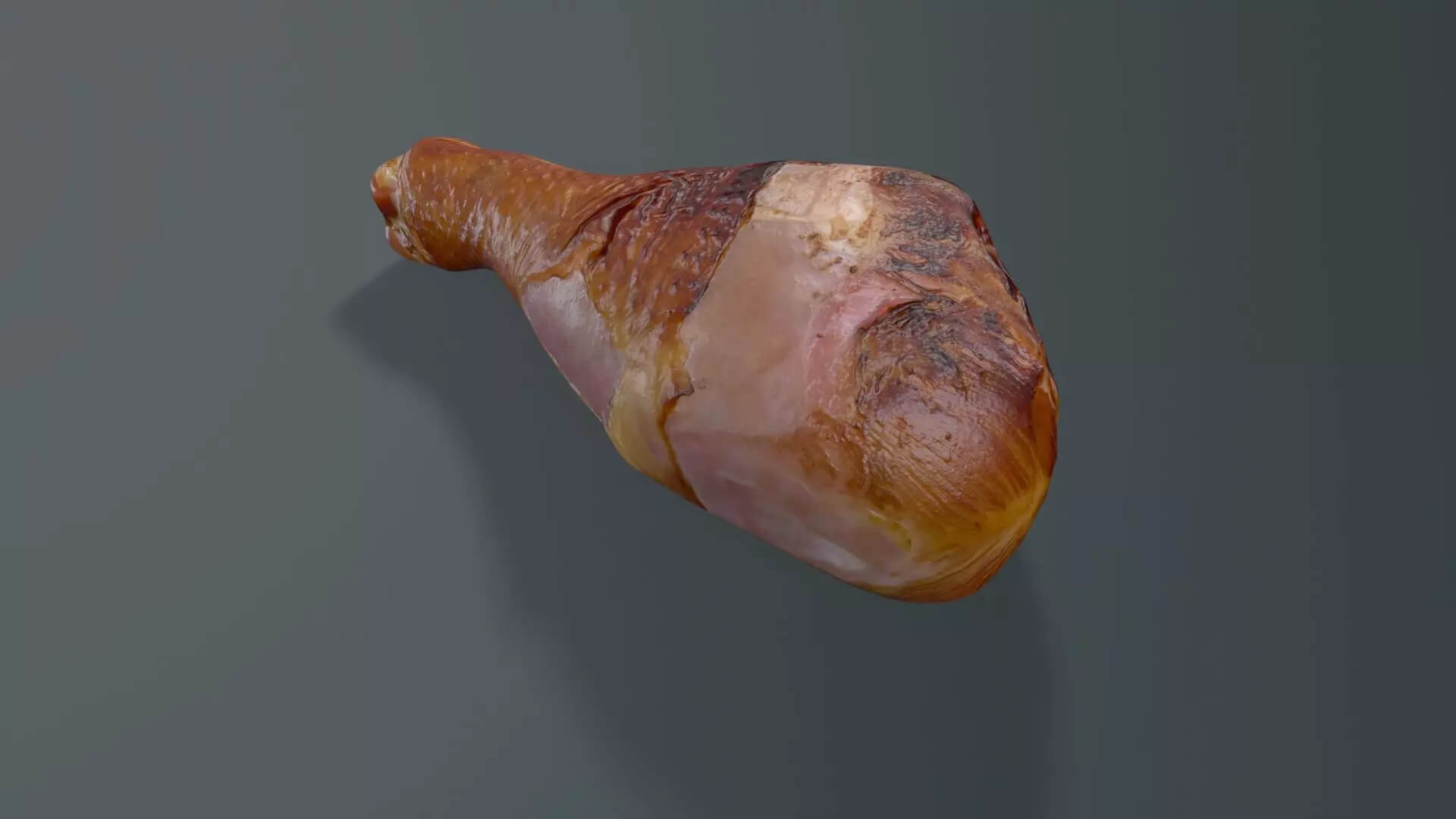 Cooked Chicken Leg - Roasted Drumstick PBR Low-Poly 3D Model 3D Model