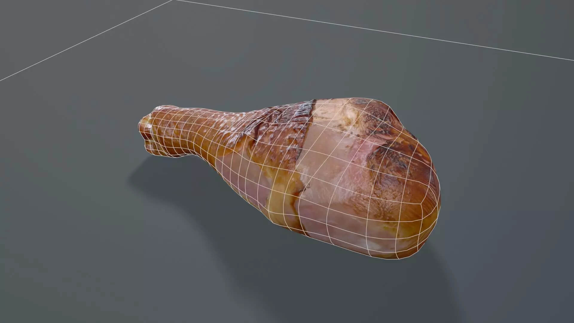 Cooked Chicken Leg - Roasted Drumstick PBR Low-Poly 3D Model 3D Model