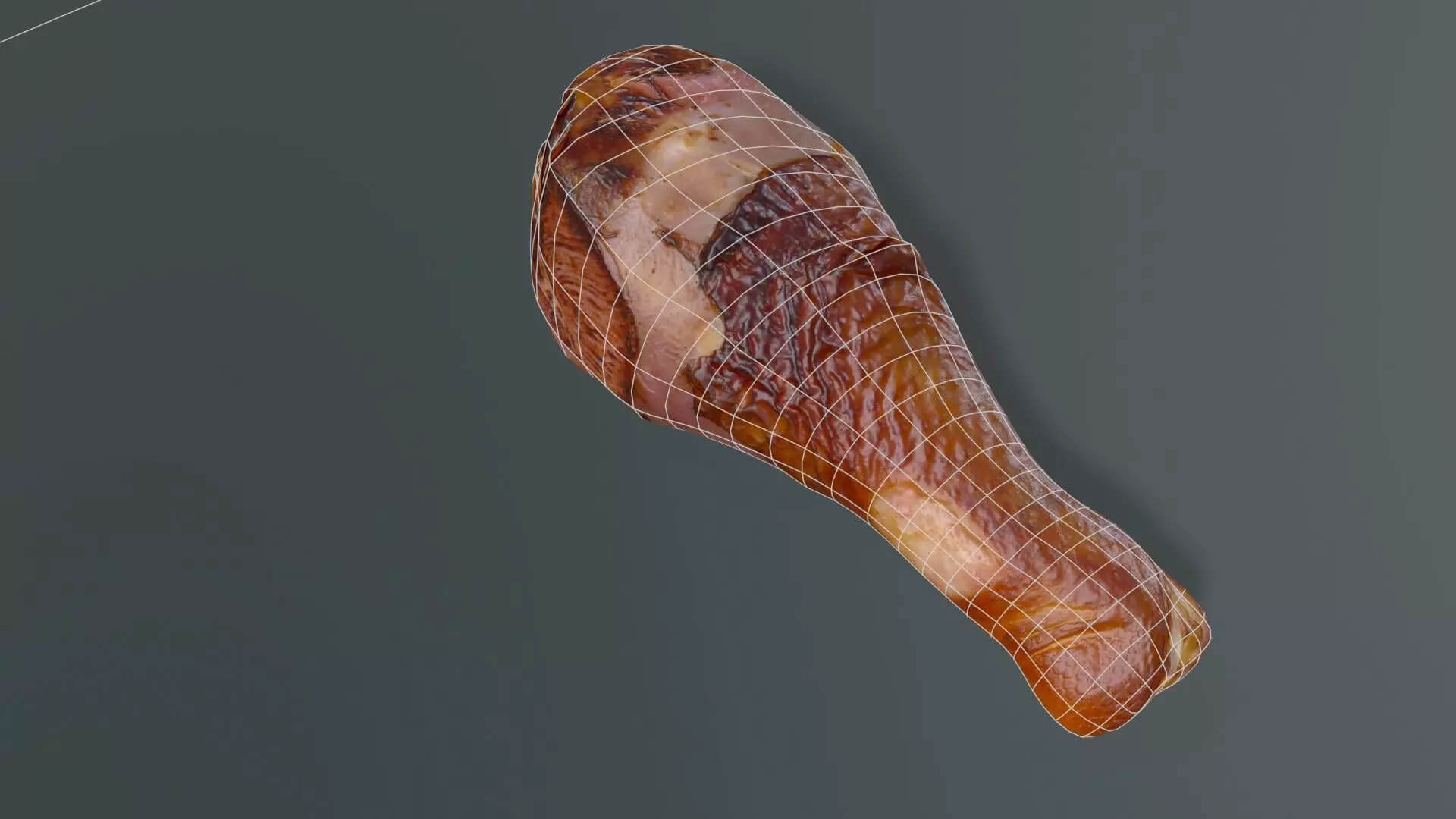 Cooked Chicken Leg - Roasted Drumstick PBR Low-Poly 3D Model 3D Model