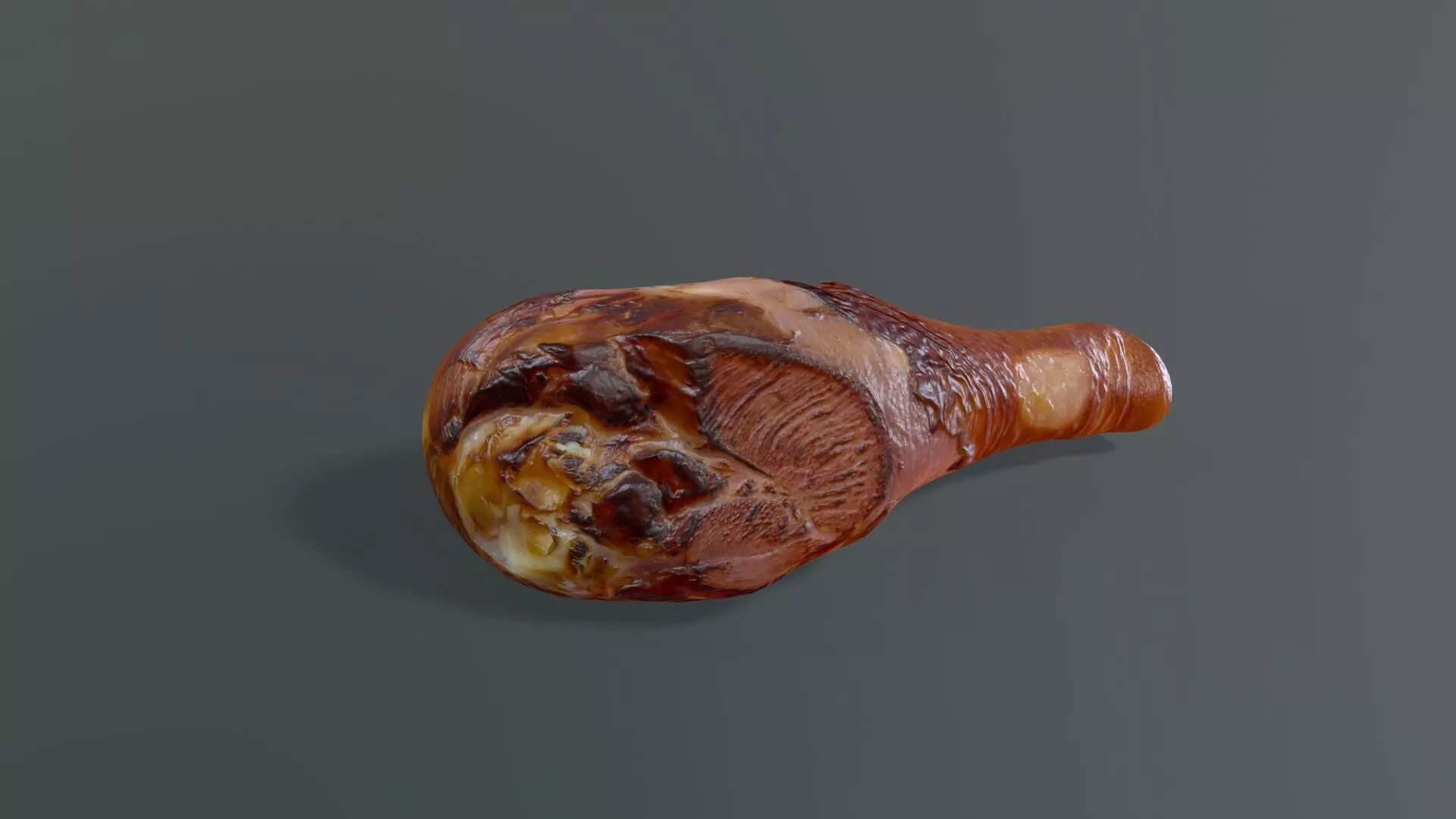 Cooked Chicken Leg - Roasted Drumstick PBR Low-Poly 3D Model 3D Model