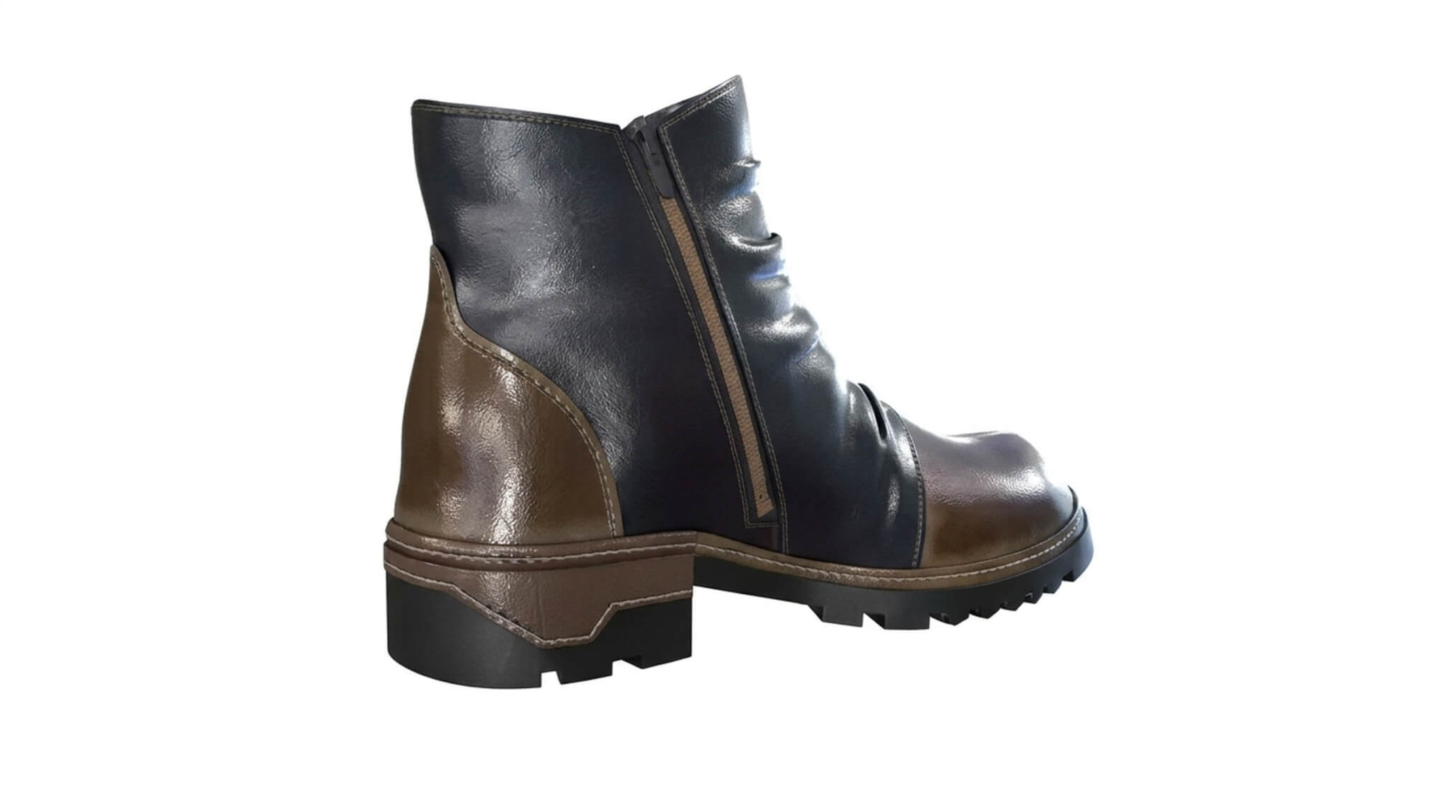 Cowboy Western Leather Boots High Detail PBR 3D Model 3D Model