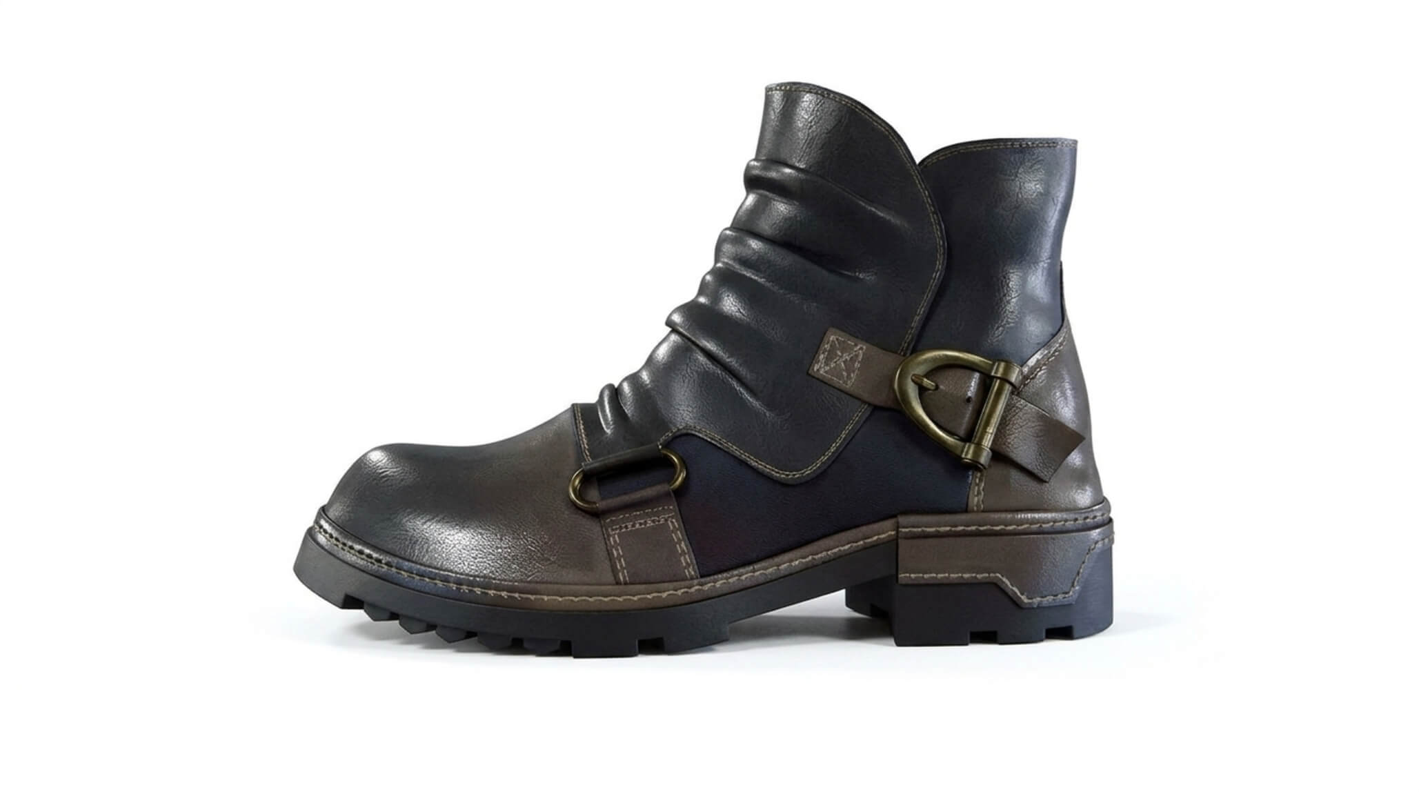 Cowboy Western Leather Boots High Detail PBR 3D Model 3D Model