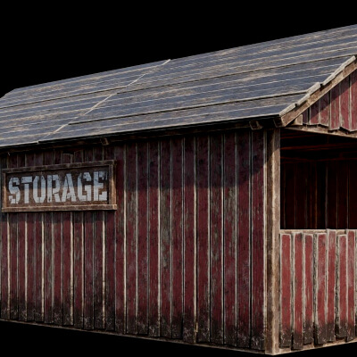 Farm Building Storage (4K PBR Game-ready Barn)