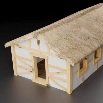 Medieval Barn - Free Low-Poly 3d Model