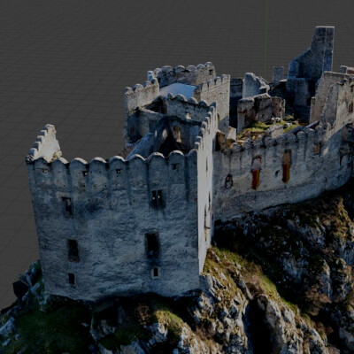 Medieval Castle Ruins Photogrammetry 3D Model