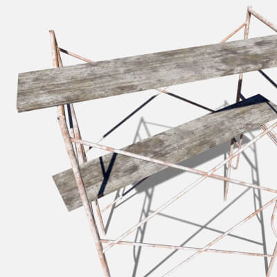 Metal Construction Scaffolding 3D Model