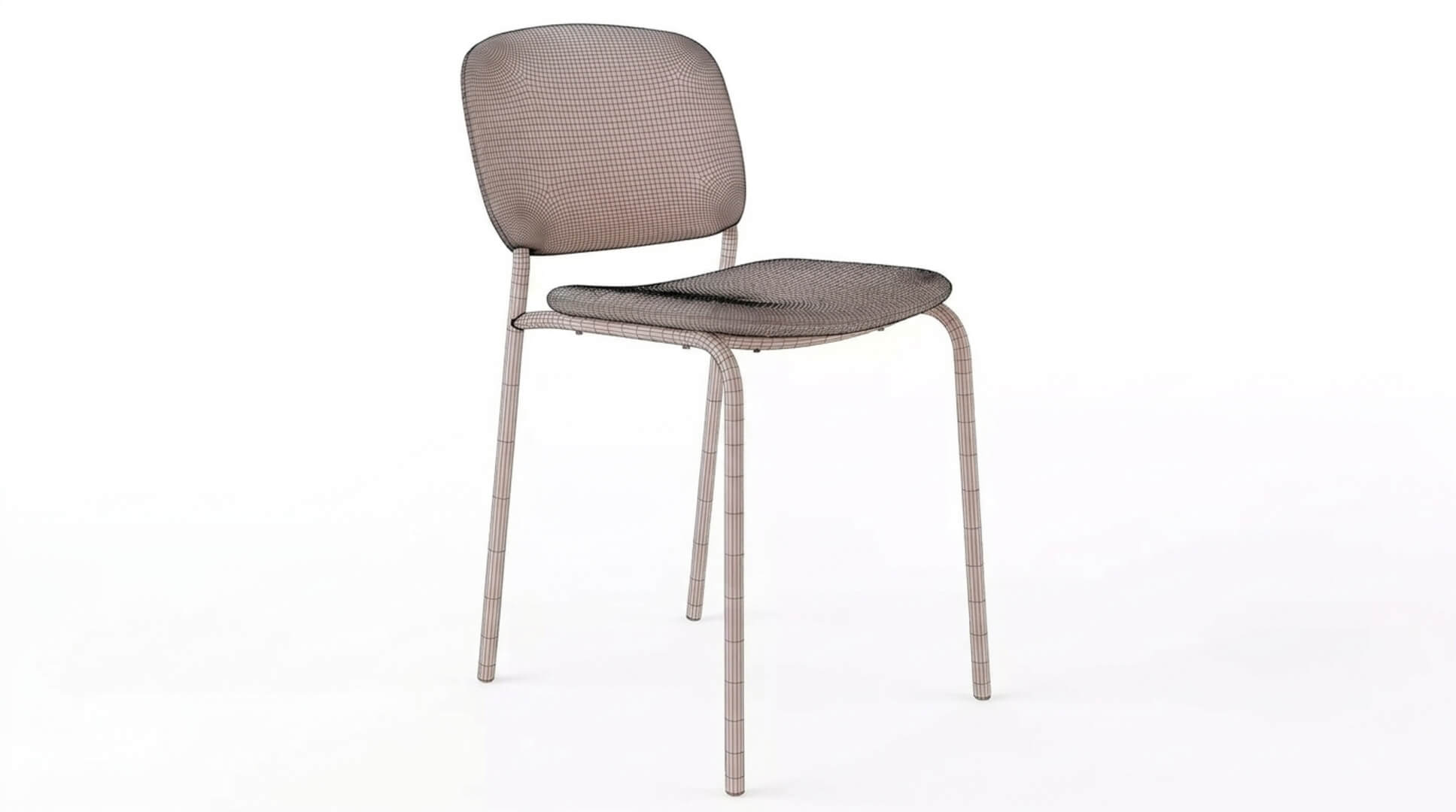 Modern Green PBR Chair Minimalist Dining and Office Accent C 3D Model